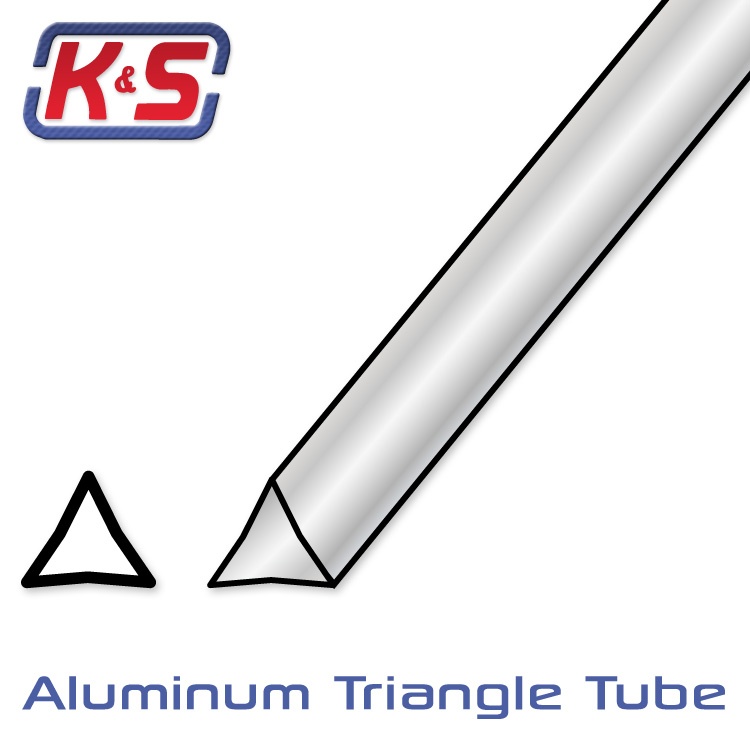 Aluminiumrör Triangel K&S  6.7mm 30cm 2st