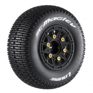 Louise SC-MAGLEV 1/10 short course däck soft 12 14 17mm hex svart fälg