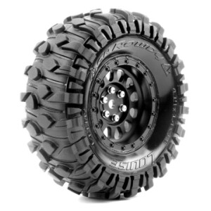 Louise CR-ROWDY däck 1.9 crawler svart färdiglimmade RC hjul 12mm hex