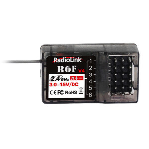 Radiolink R6F 6-kanals mottagare 2.4GHz RC bil båt telemetri