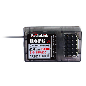 Radiolink R6GF 6-kanals mottagare med gyro 2.4GHz RC bil båt