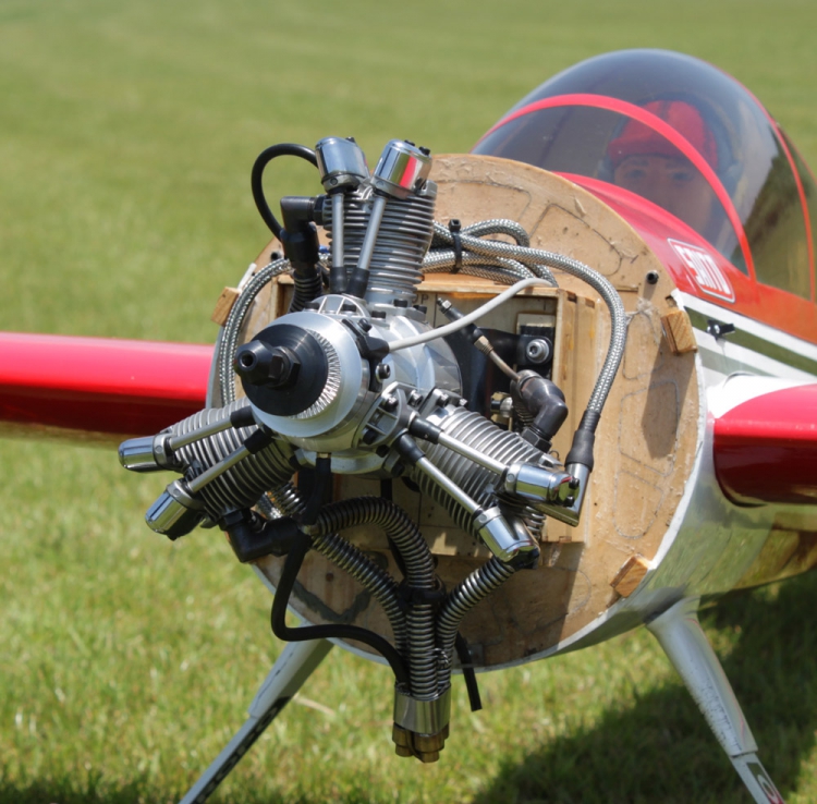 SAITO FG-33R3 33cc 4-takts 3-cyl Stjärnmotor Bensin - Bild 5