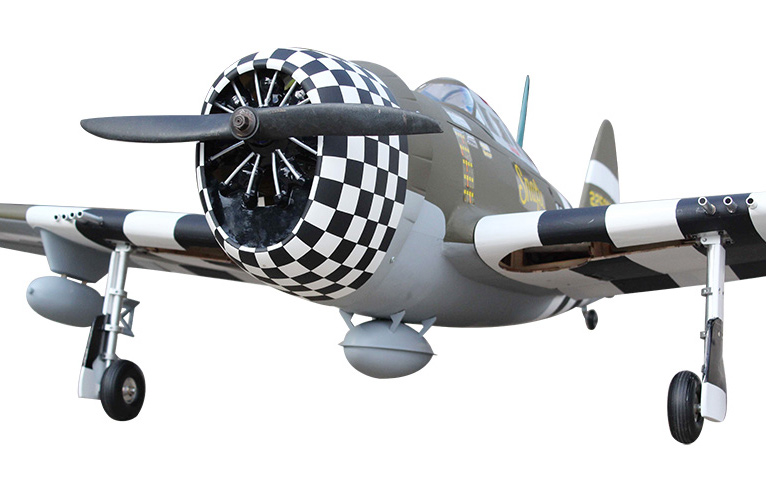 Seagull P-47G Thunderbolt ''Snafu'' 160cm ARF Ellandställ - Bild 3