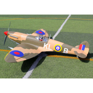Seagull Spitfire Battle of Britain radiostyrt flygplan balsa RC modell
