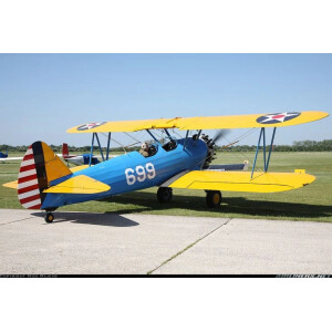 Seagull PT-17 Stearman Bipe radiostyrt flygplan balsa RC modell