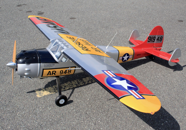 Seagull Cessna 195 USAF 229cm radiostyrt flygplan balsa RC modell