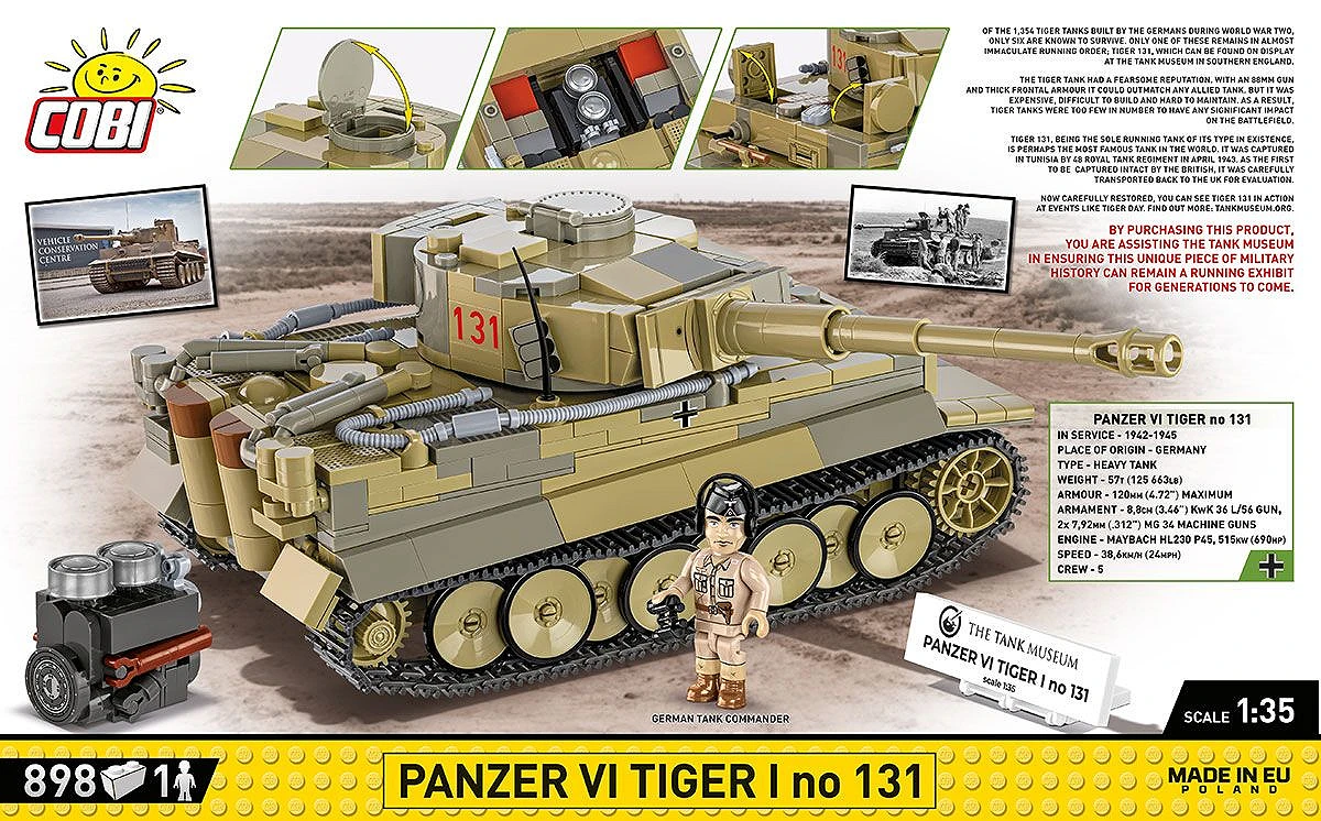 Cobi Panzer VI Tiger I no 131 - Bild 4