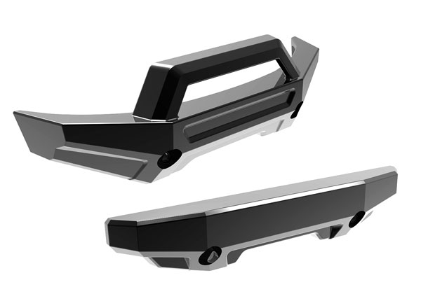 Stötfångare Fram & Bak Svart Krom Mini Maxx 10735-BLKCR - Bild 2