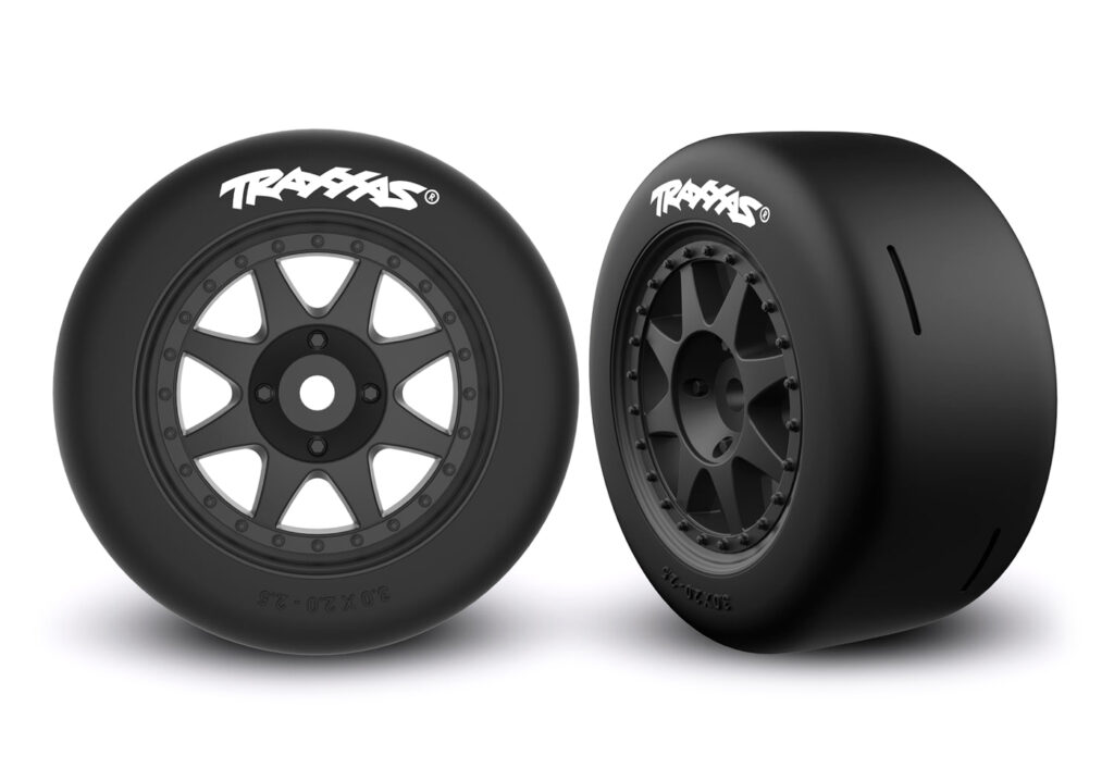 Däck/fälg Speed Slicks Soft/Mini Rally Svart Bak (2)