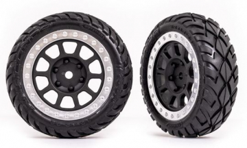 Däck & Fälg Anaconda / Grå med Kromad Ring 2.2" 2WD Fram (2) 2479G