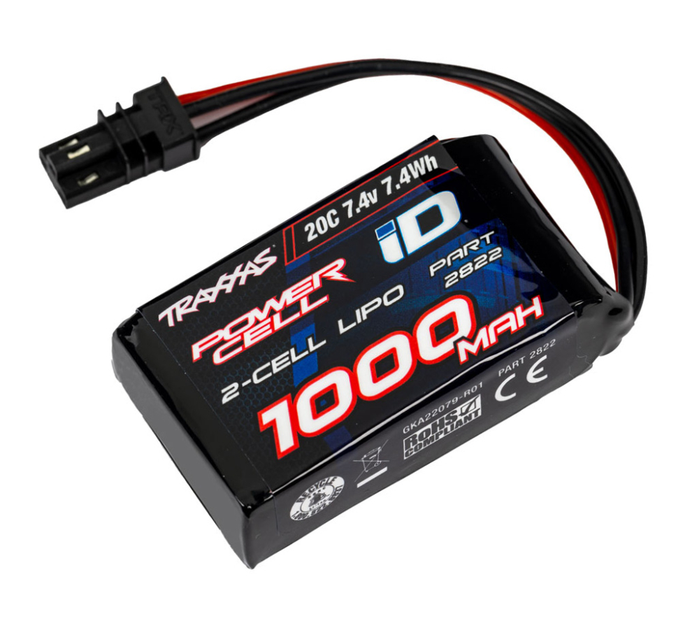 Li-Po Batteri 2S 7,4V 1000mAh 20C TRX-4M 2822