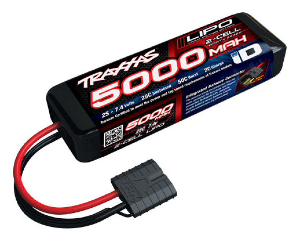 Li-Po Batteri 2S 7,4V 5000mAh 25C iD-Kontakt (Kort) 2842X