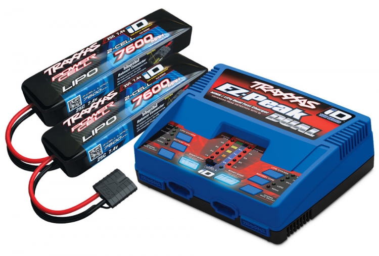 EZ-Peak Dual 8A Traxxas 2991 med 2 x 2S 7600mAh Laddare