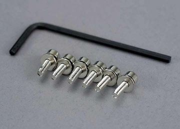 Skruv M3x10mm Hög Insex med Låsbricka (6st) + Nyckel 3159
