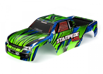 Kaross Stampede VXL 2WD Grön & Blå Målad* 3620G