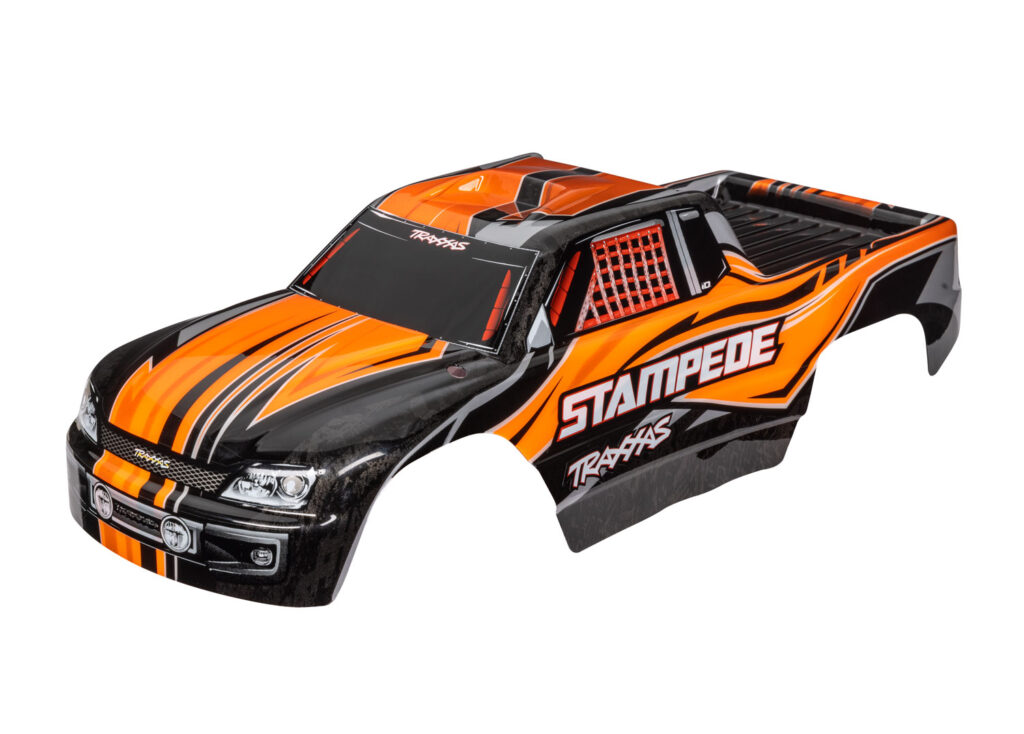 Kaross Stampede 2WD Orange Målad 3651T