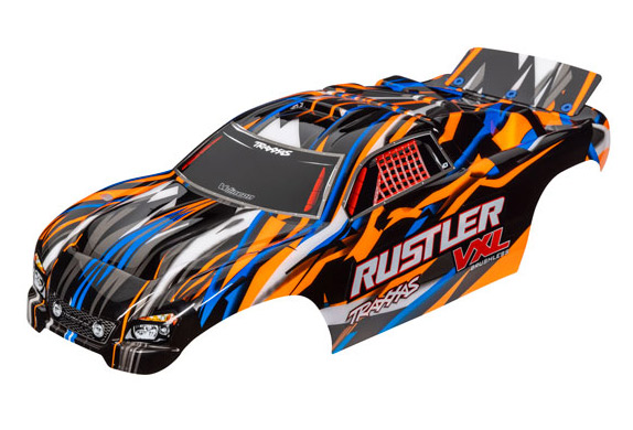 Kaross Rustler VXL 2WD Orange Målad* 3726T - Bild 2