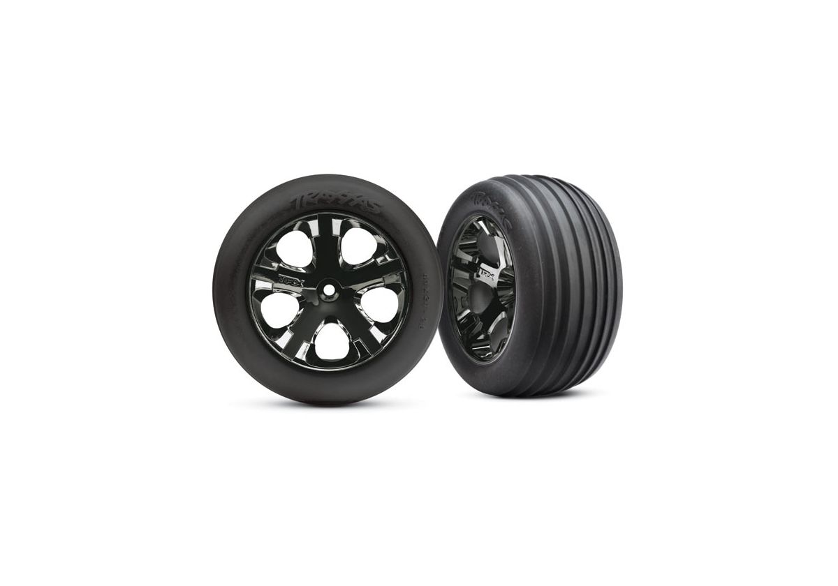 Däck & Fälg Ribbed/All-Star Svart Krom 2.8" Fram (2) 3771A