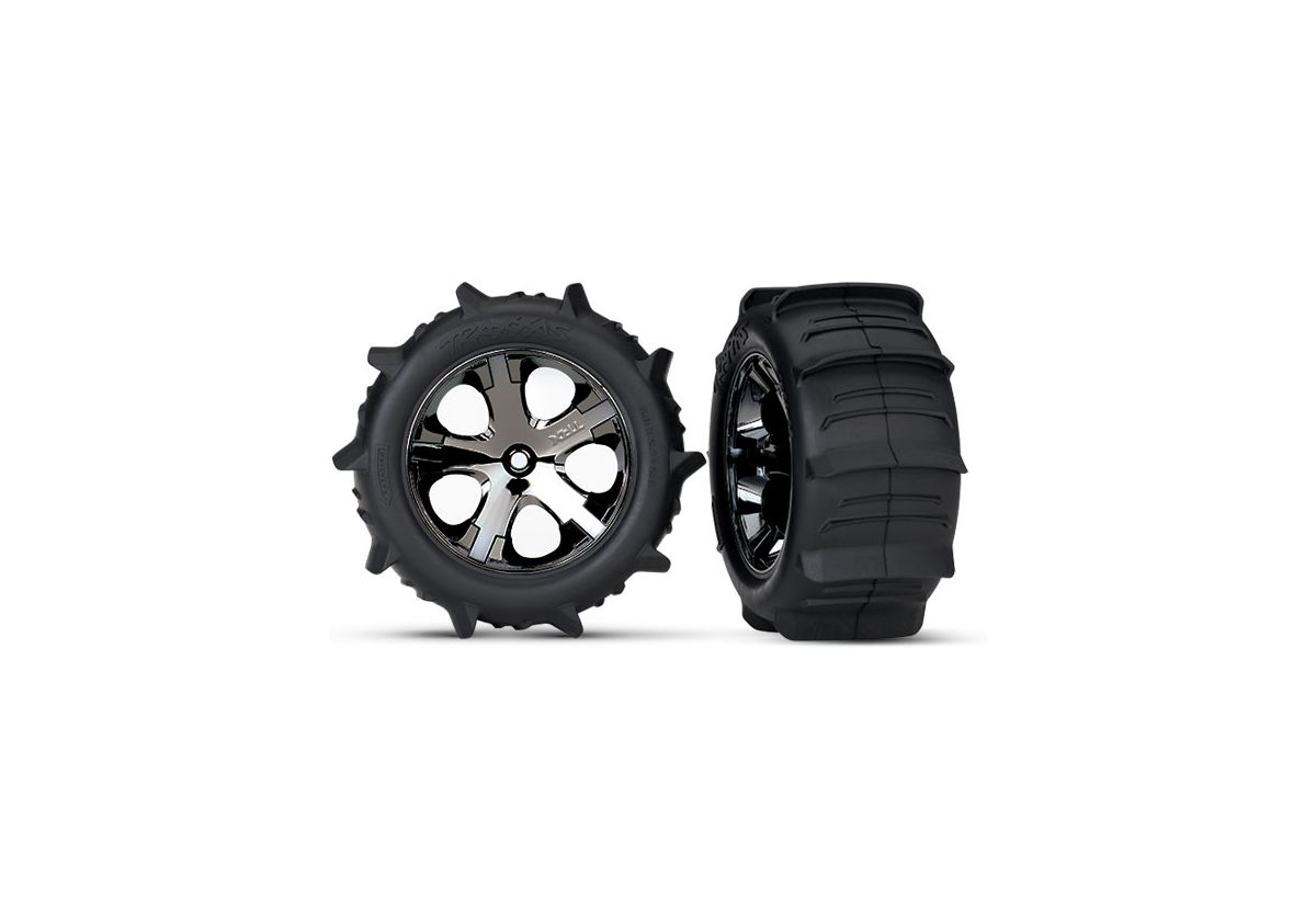 Däck & Fälg Paddel/All-Star Svart Krom 2.8" TSM Bak (2) 3776