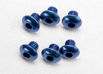 Skruv M4x4mm Kullrig Insex Alu Blå (6) 3940