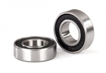 Kullager 8x16x5mm Gummitätat Svart (2) 5118A