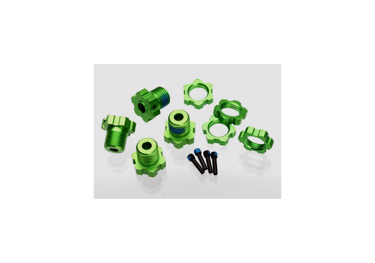 Hjulnav & Mutter 17mm Aluminium Grön (4) 5353G