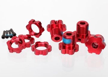 Hjulnav & Mutter 17mm Aluminium Röd (4) 5353R