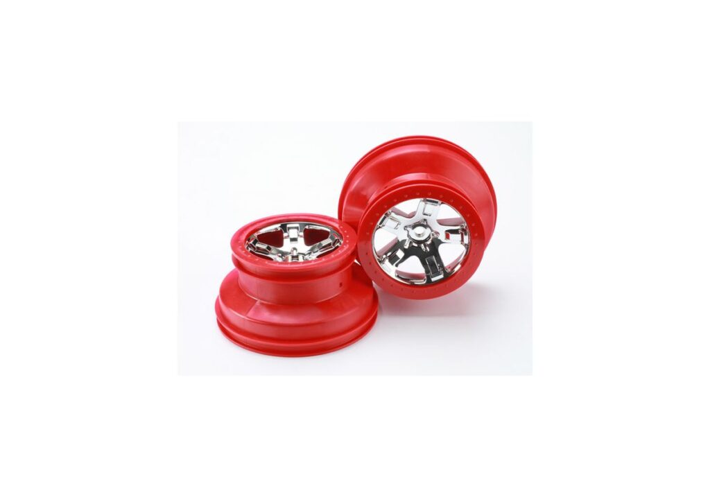 Fälg SCT Krom-Röd 2.2/3.0" 4WD/2WD Bak (2) 5868