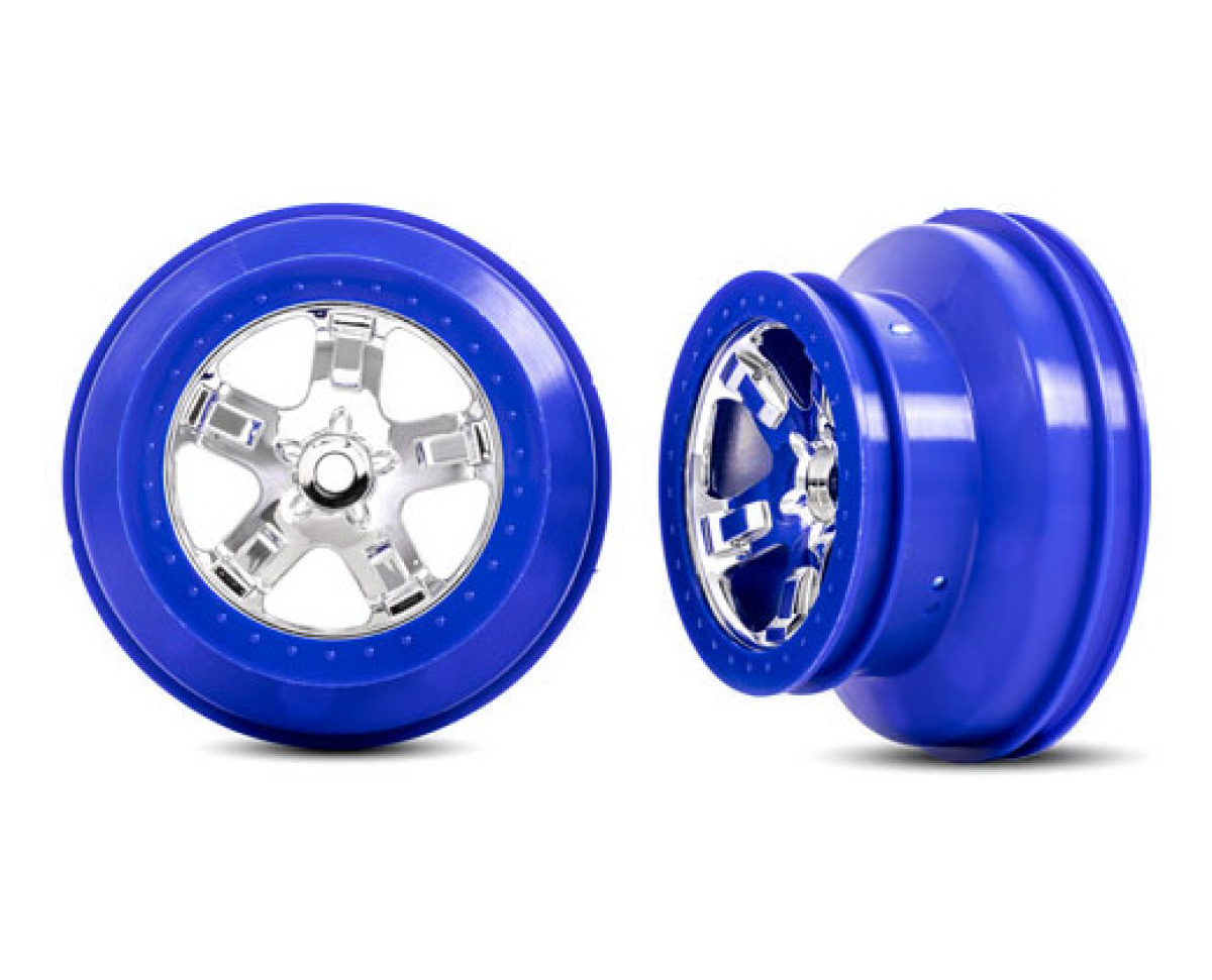 Fälg SCT Krom-Blå 2.2/3.0" 4WD/2WD Bak (2) 5868A