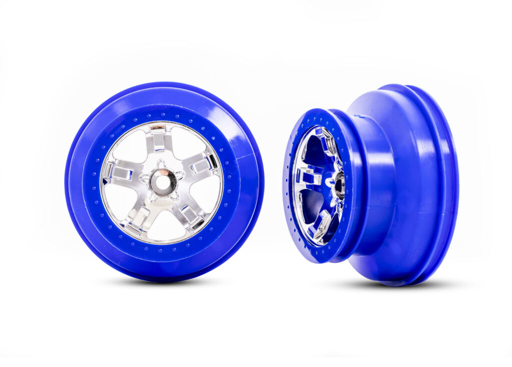 Fälg SCT Krom-Blå 2.2/3.0" 2WD Fram (2) 5870A