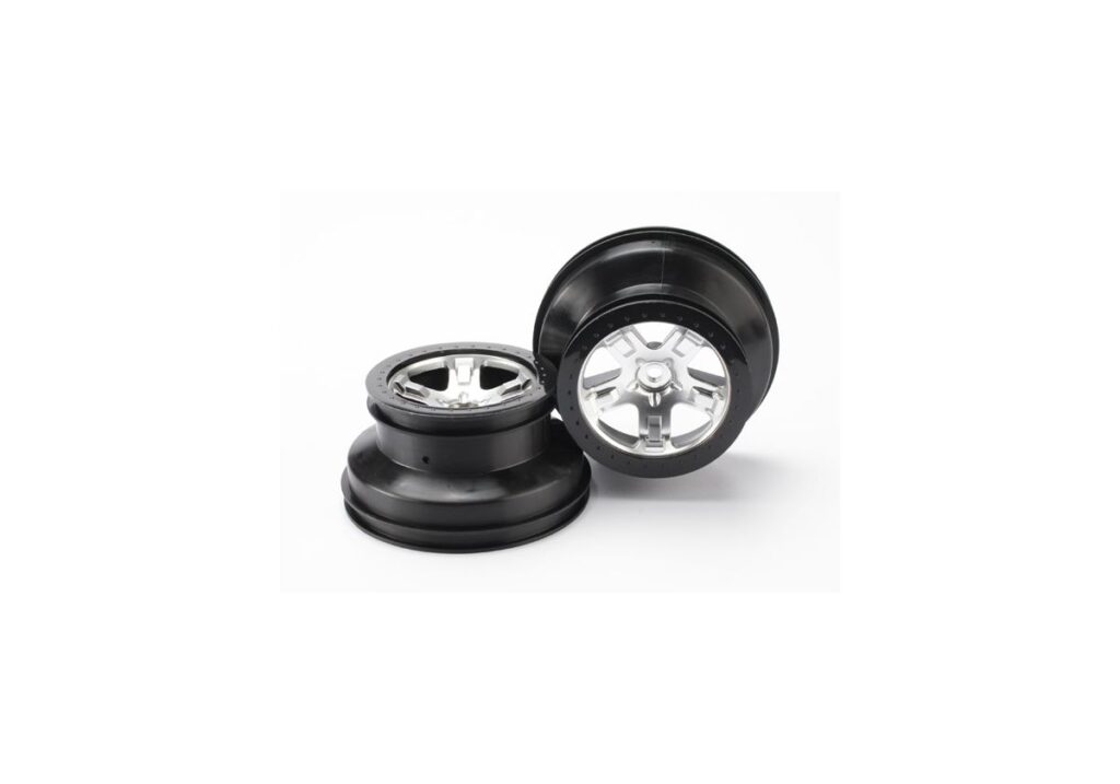 Fälg SCT Matt Krom-Svart 2.2/3.0" 4WD/2WD Bak (2) 5872X