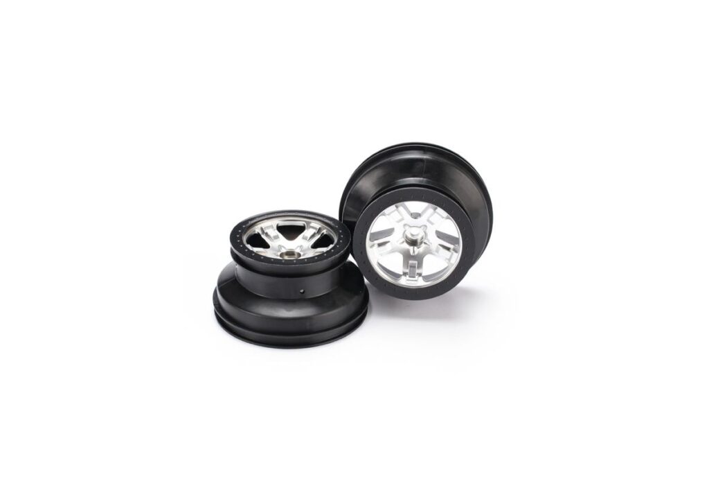 Fälg SCT Matt Krom - Svart 2.2/3.0" 2WD Fram (2) 5874X