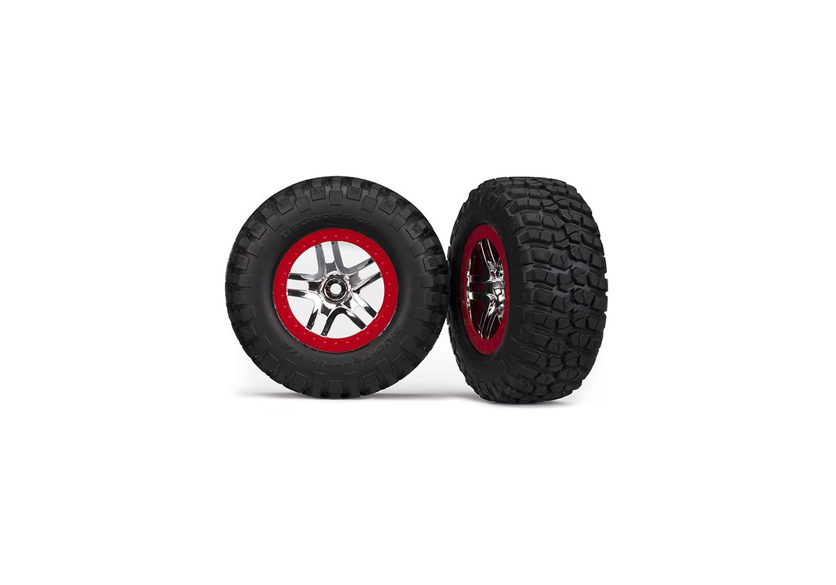 Däck & Fälg BFGoodrich/S-Spoke Krom-Röd 2WD Fram (2) 5877A