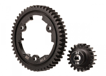 Huvuddrev 50T Stål Bred + Motordrev 20T 1.0M Set 6450