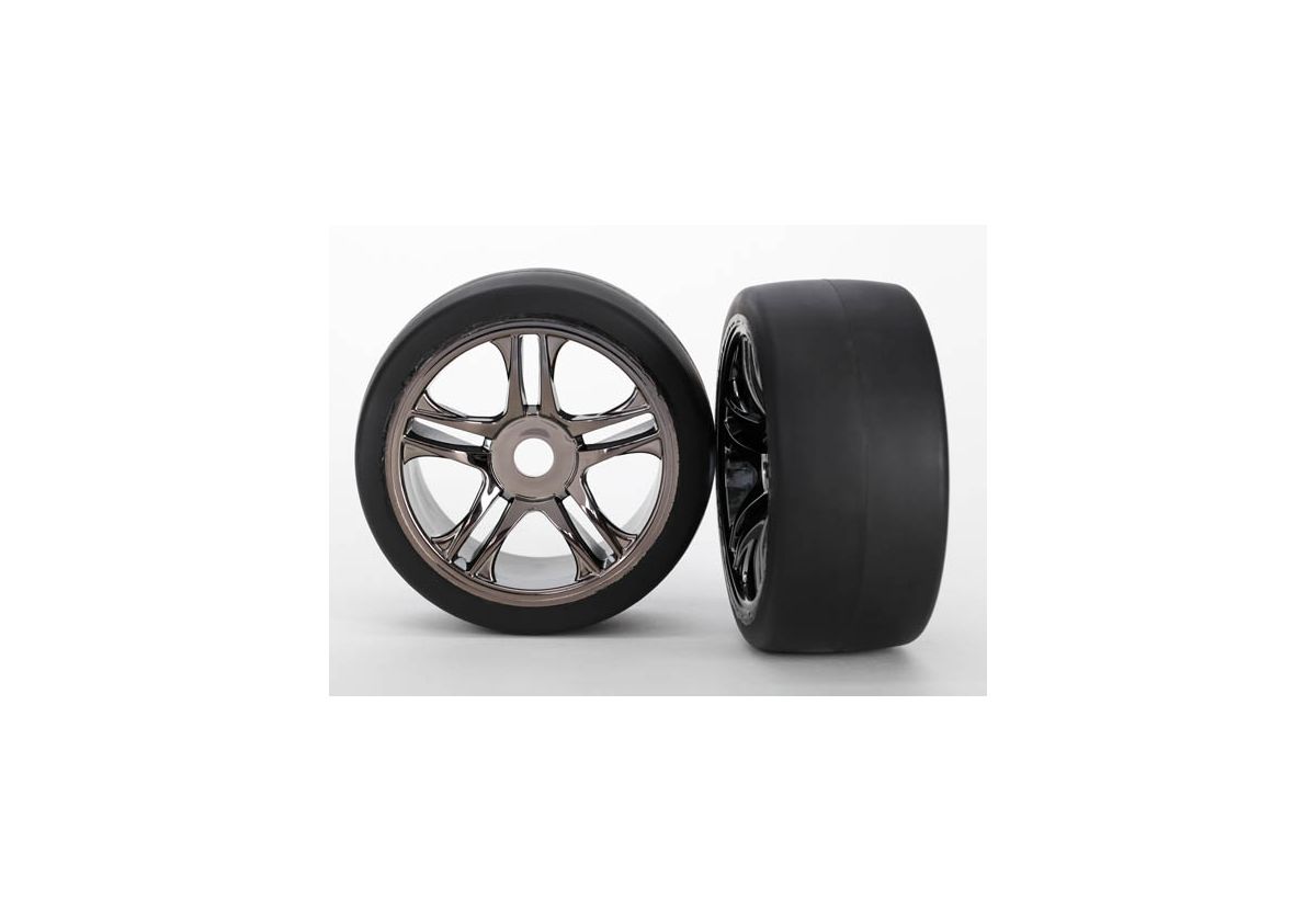 Däck & Fälg Slicks S1/S-Spoke Svart Krom Bak (2) XO-1 6477