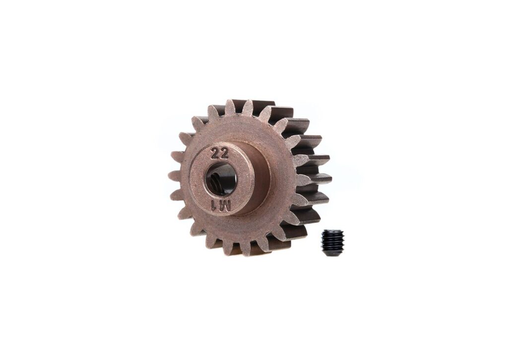 Motordrev (Pinion) 22T 1.0M för 5mm Axel (för ståldrev)