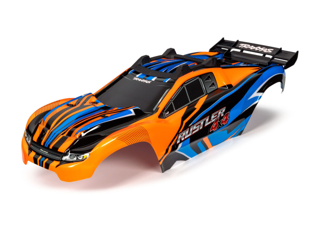 Kaross Rustler 4x4 Orange & Blå Komplett Clipless* 6734T