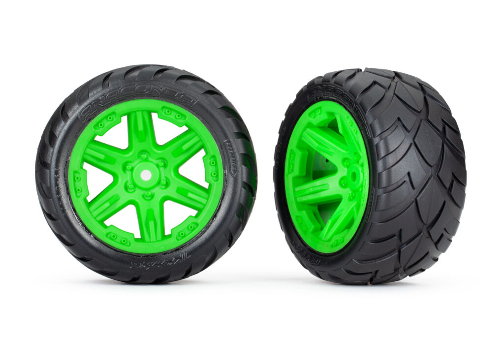 Däck/fälg Anaconda/RXT Grön 2,8" 2WD Bak (TSM) (2)
