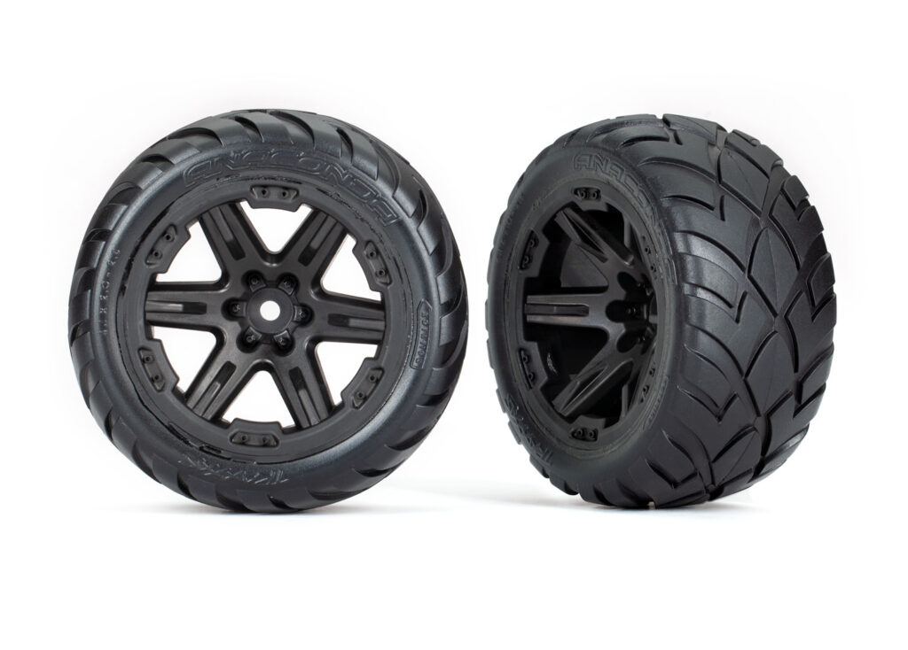 Däck/fälg Anaconda/RXT Svart 2,8" 4WD, 2WD Fram (TSM) (2)