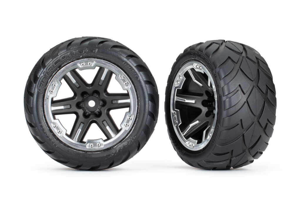 Däck/fälg Anaconda svart/krom 2,8 4WD/2WD fram TSM (2)