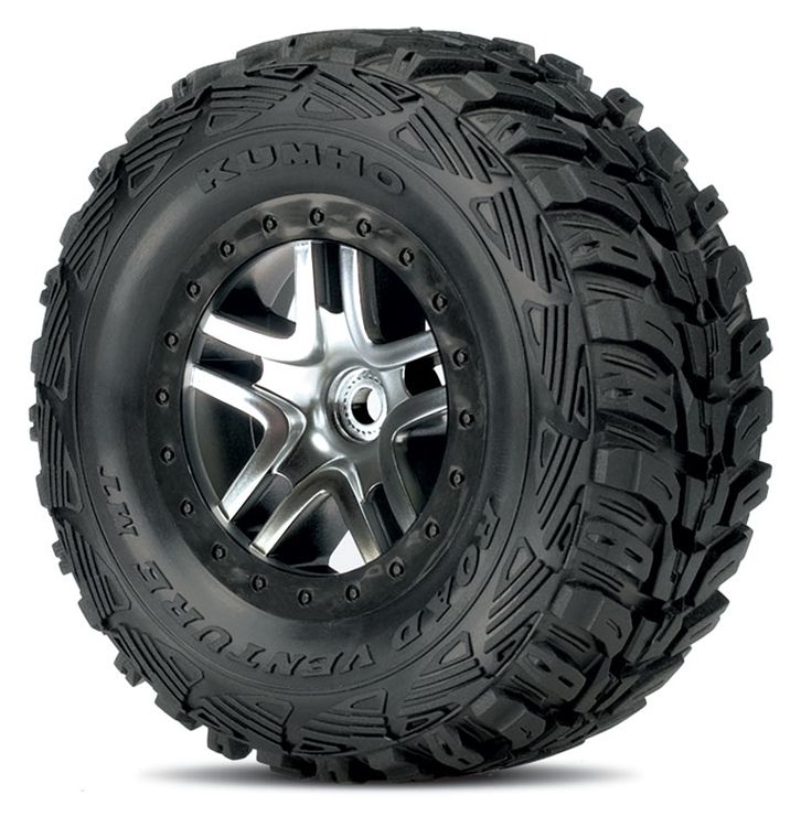 Däck/fälg Kumho S1/S-Spoke Krom-Svart 4WD/2WD Bak (2)