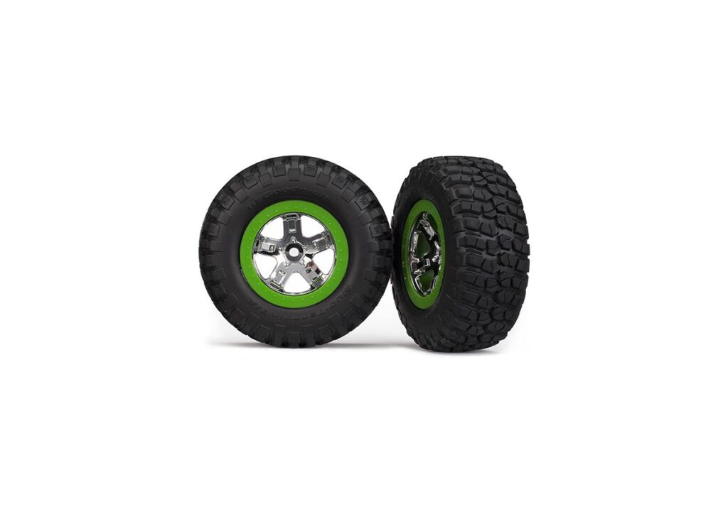 Däck & Fälg BFGoodrich/SCT Krom-Grön 4WD/2WD Bak (2) 6876