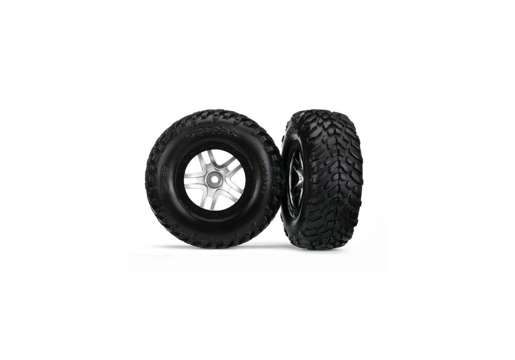 Däck/fälg SCT S1/S-Spoke Krom-Svart 4WD/2WD Bak TSM (2)