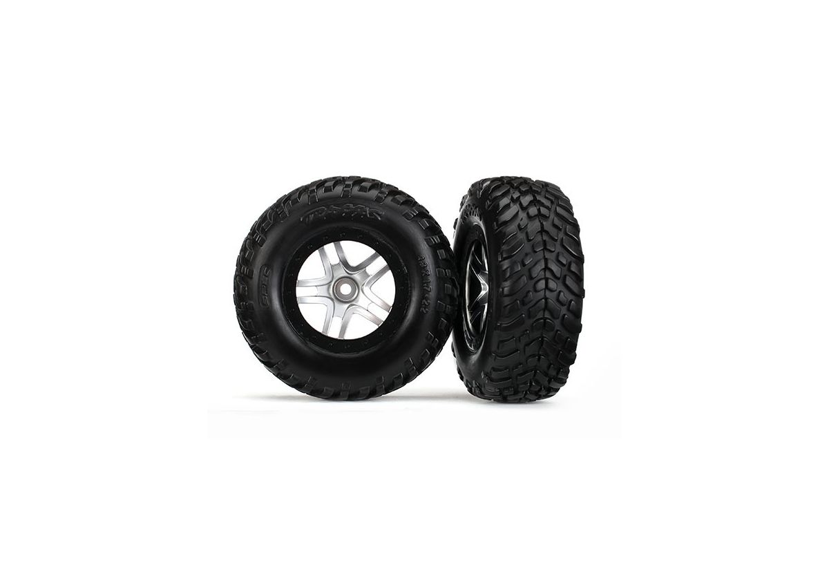 Däck/fälg SCT S1/S-Spoke Krom-Svart 4WD/2WD Bak TSM (2)
