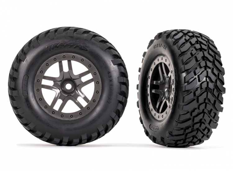 Däck/fälg SCT Offroad/Split-Spoke Gray 2.8" 4WD TSM (2)