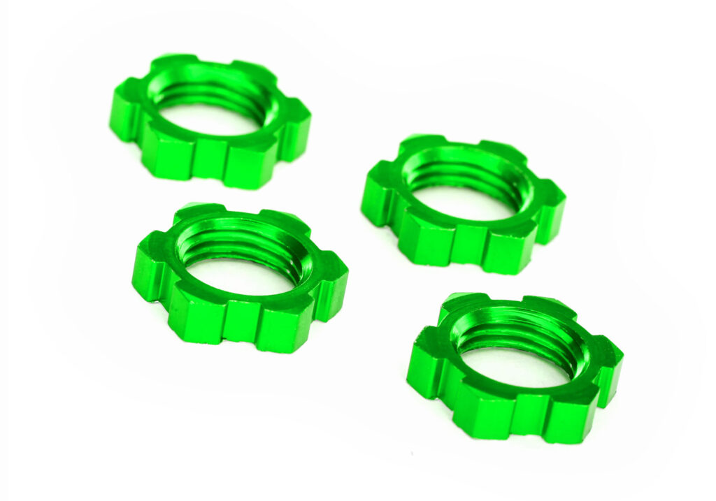 Hjulmutter 17mm Aluminium Grön (4) 7758G