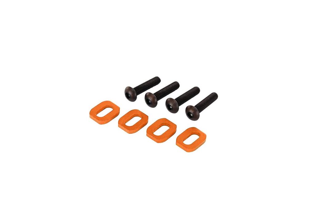 Brickor Motorfäste Alu Orange med Skruv (4) X-Maxx/XRT