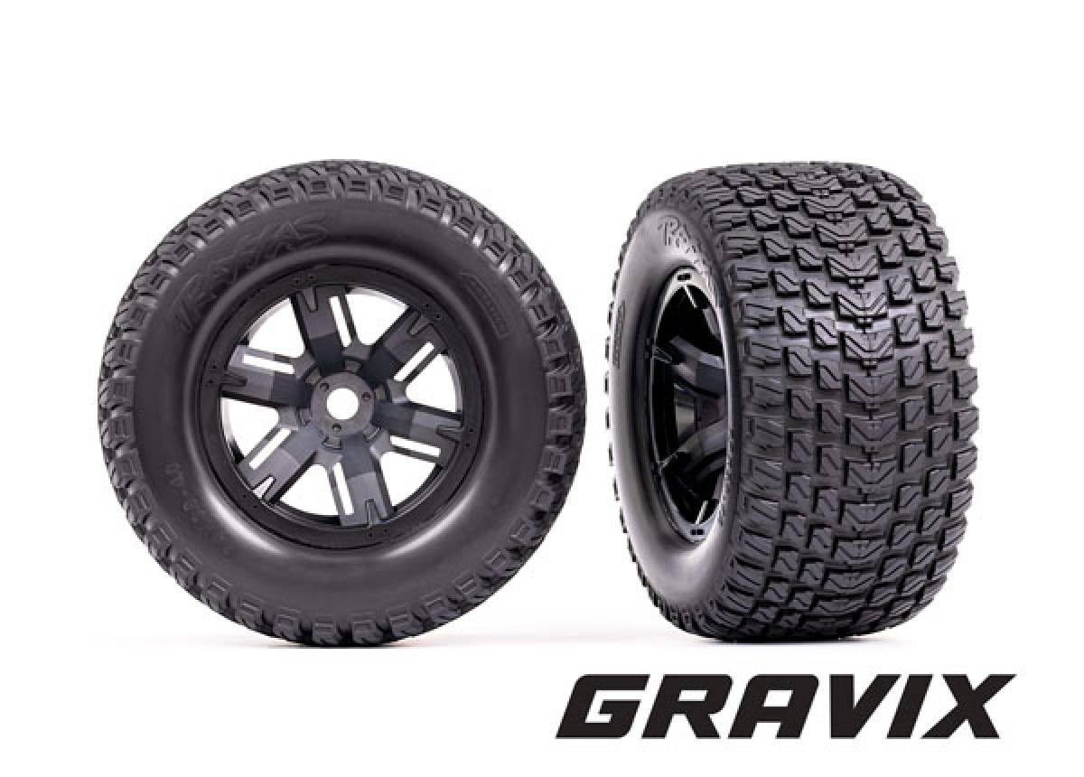 Däck & Fälg Gravix/X-Maxx Svart (2) 7877