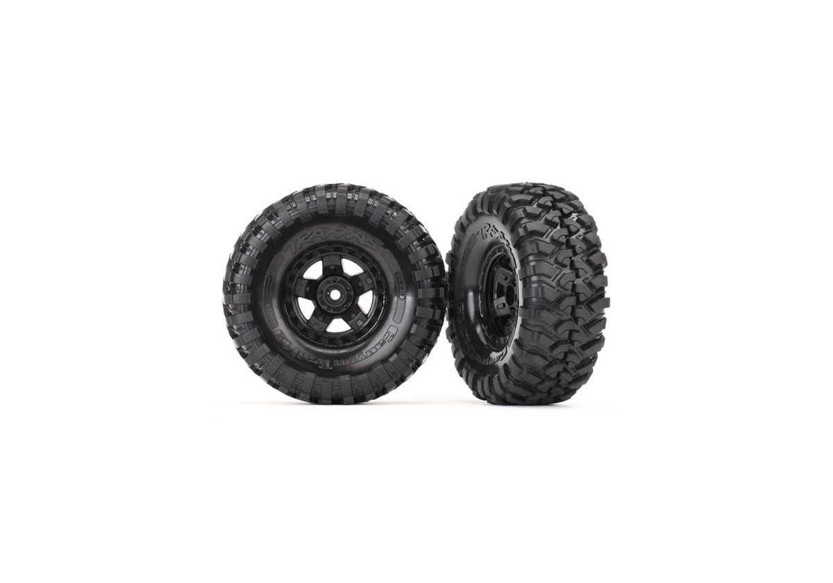 Däck & Fälg Canyon Trail/TRX-4 Svart 1.9" (2) 8179