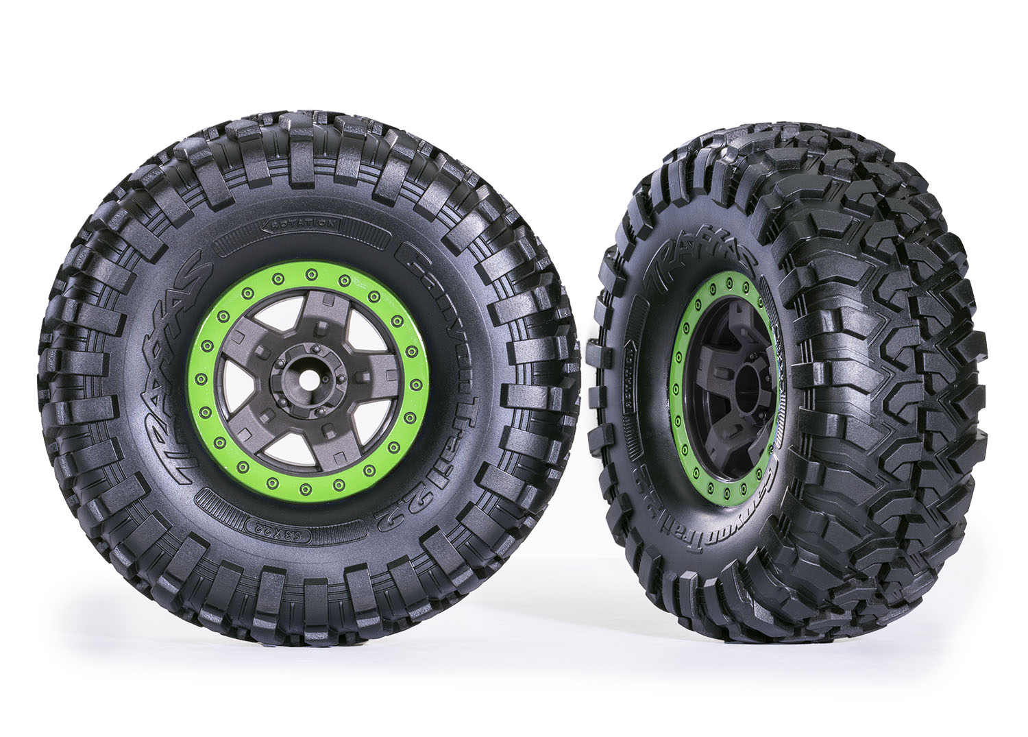 Däck & Fälg Canyon Trail/TRX-4 Svart 2.2" Grön (2) 8181-GRN